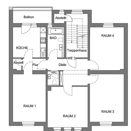 شقة Prime - Monteur House With 1-4